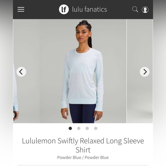 (73)Lululemon Relaxed Fit Swiftly Powder Blue - Picture 2 of 5